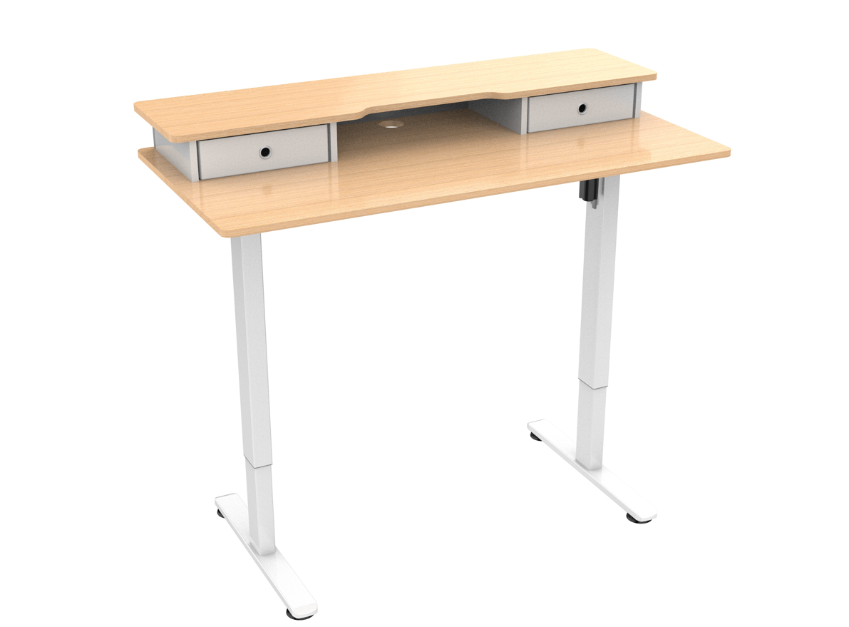 Space-saving Wood Table Top Sit-Stand Desk for Kids' Writing