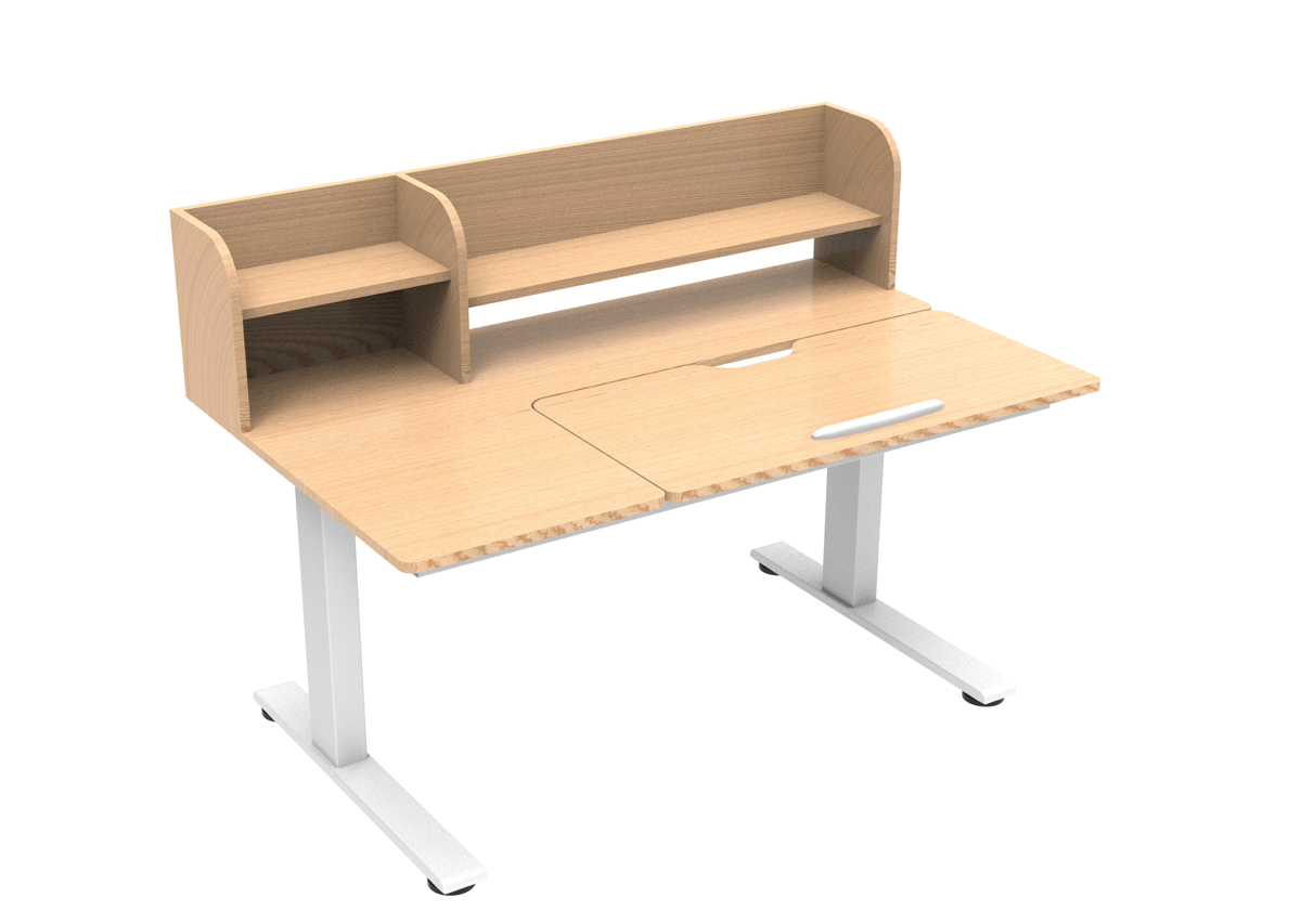 Space-friendly Tilt Desktop Sit-Stand Desk for Kids Study